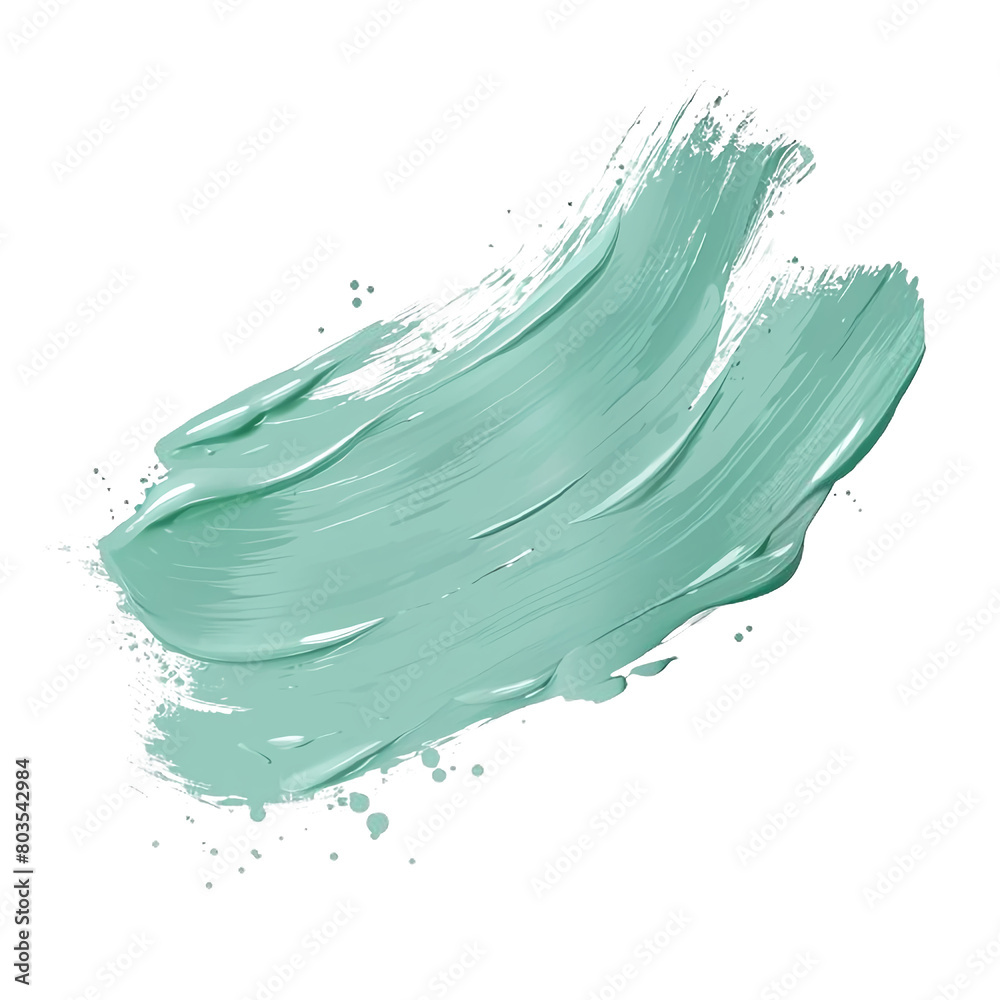 Vibrant green paint smear on a white background. Vibrant green paint smear on a white background.