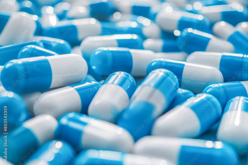 Group of antibiotic pill capsules. Healthcare and medical concept Group of antibiotic pill capsules. Healthcare and medical concept