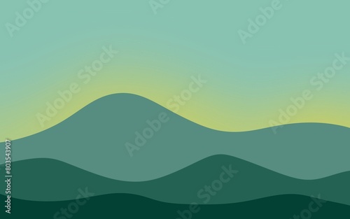 Wavy green color abstract background 