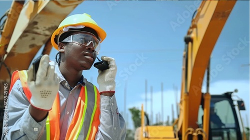 Technical Expertise: African Engineer Leading Construction Team