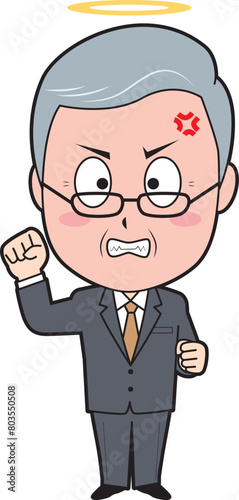 イライラする故人ビジネスマン