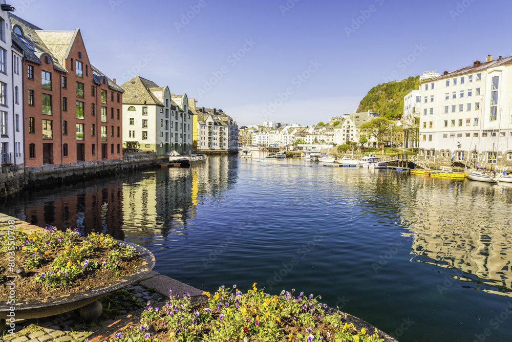 Obraz premium alesund downtown views, Norway