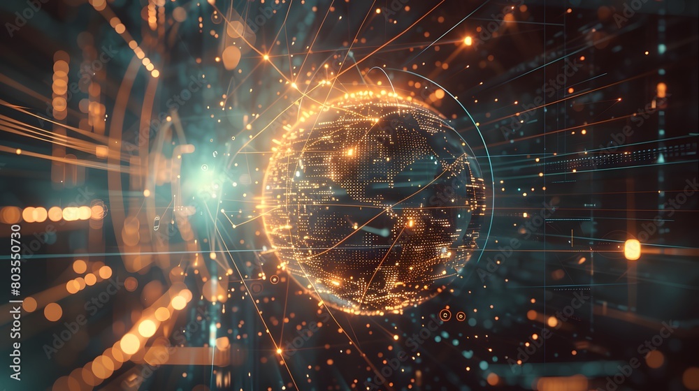 Obraz premium circular technology background