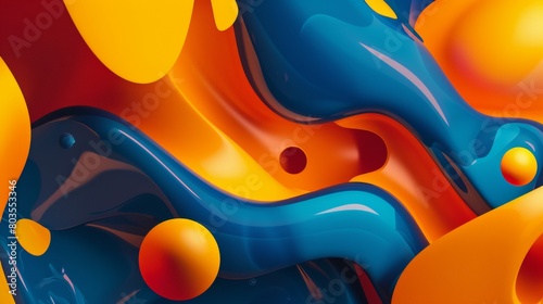 Abstract illustrations of fluid shapes or patterns for modern and contemporary designs.