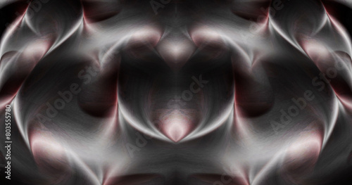 Silver red 3d abstract shape graphic art