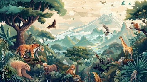 Illustrated Homages to Nature's Majesty photo