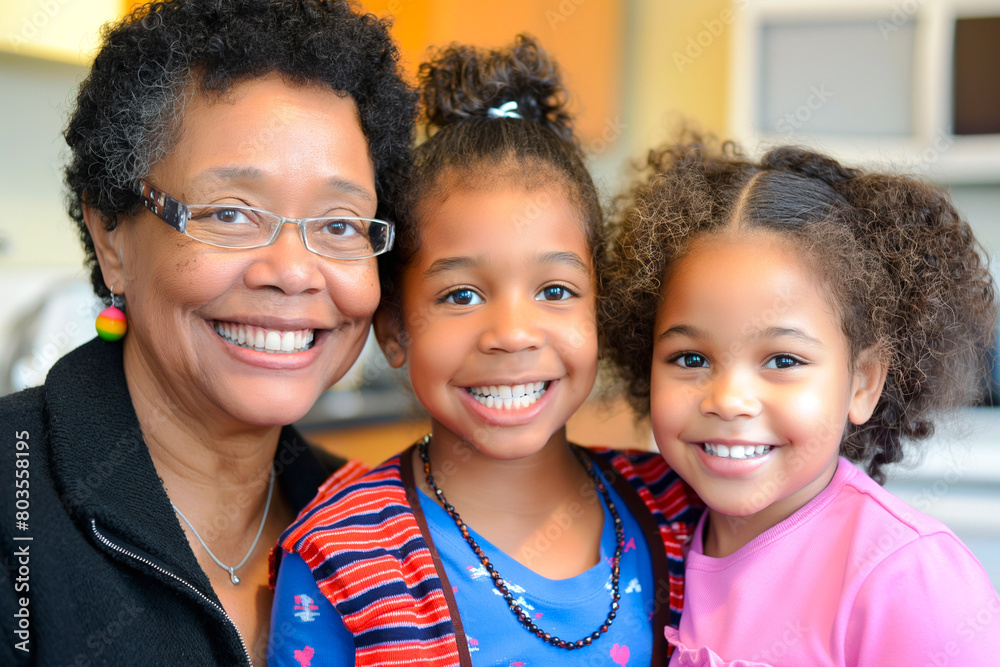Three generations of African American family Three generations of African American family
