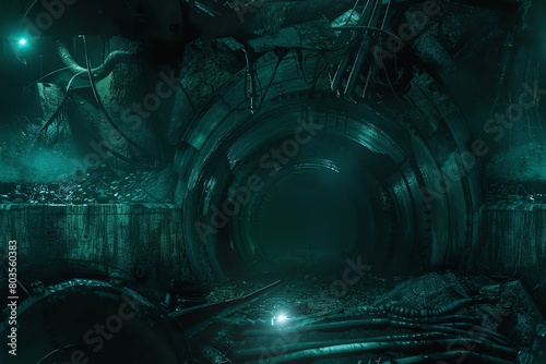 Discover the spine-chilling secrets of an abandoned subway tunnel in a close-up photo