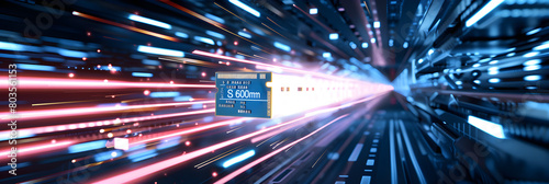 Futuristically Designed SD Card Illustration Emphasising High Speed of 600MB/s