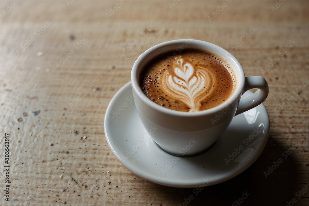 Cup of coffee with milk, Generated with AI Cup of coffee with milk, Generated with AI