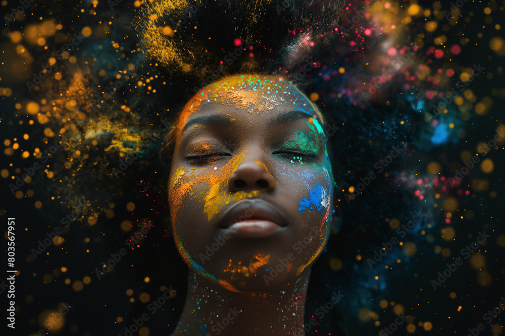 black girl in rainbow black girl in rainbow
