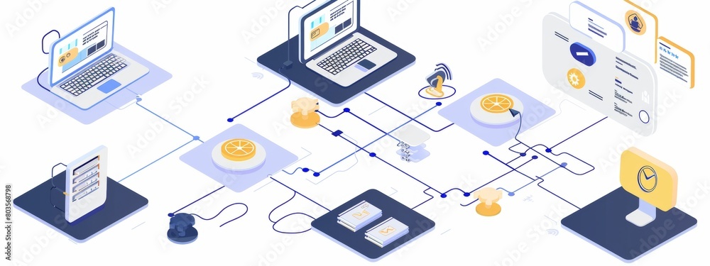 Diagrams illustrating the automation of repetitive tasks and processes automation tools. Diagrams illustrating the automation of repetitive tasks and processes automation tools.