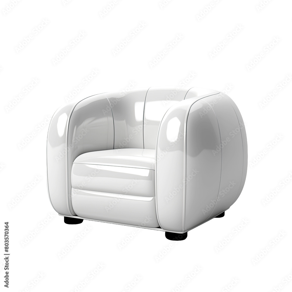 Fotografie White Chair on White Floor