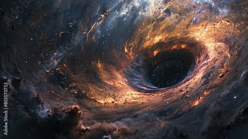 the Timeless beauty of a supernova in space, perpetuated by the double exposure quantum entanglement of a massive, beautifully detailed black hole, cinematic4d
