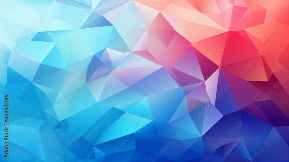 A colorful abstract background with blue, red and purple triangles, low poly style imitation A colorful abstract background with blue, red and purple triangles, low poly style imitation