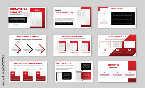 Powerpoint presentation template design for charity event