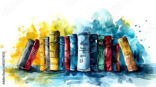 oil paint book day concept background