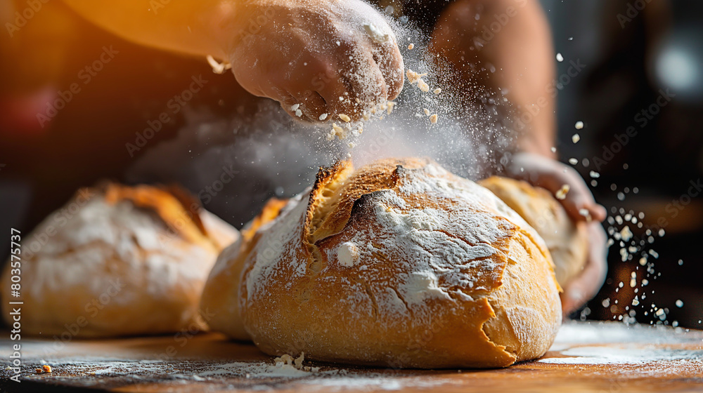 freshly baked bread loaf The inside is soft and warm. ,homemade bread freshly baked bread loaf The inside is soft and warm. ,homemade bread
