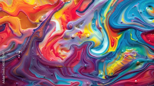 Psychedelic Liquid Swirl Patterns with Rainbow Colors