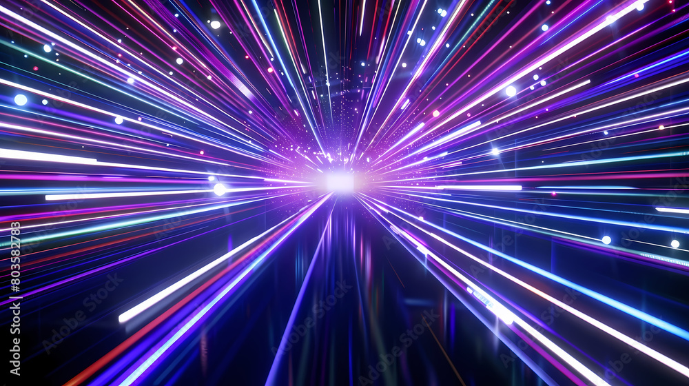 High-Speed Light Trails in a Darkened Tunnel High-Speed Light Trails in a Darkened Tunnel