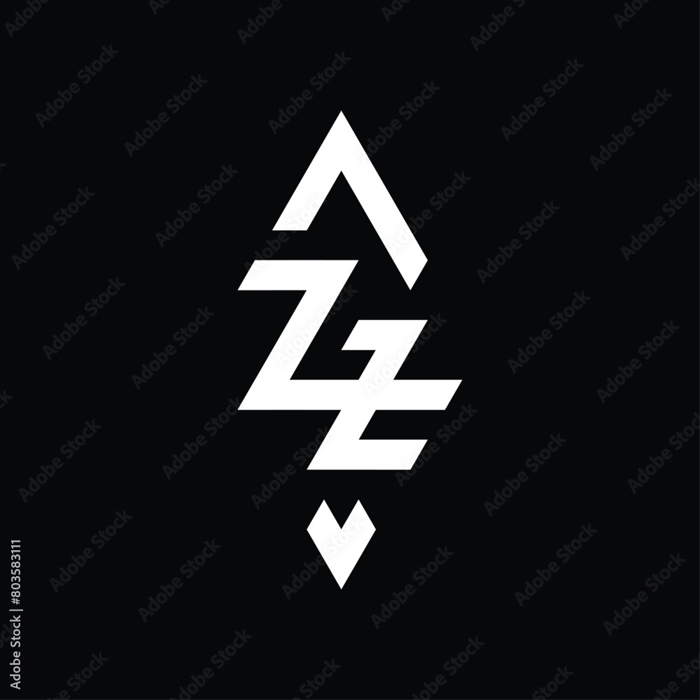 vector monogram logo design in the shape of a kite and forming the letters vector monogram logo design in the shape of a kite and forming the letters