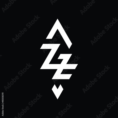 vector monogram logo design in the shape of a kite and forming the letters Free Download vector monogram logo design in the shape of a kite and forming the letters