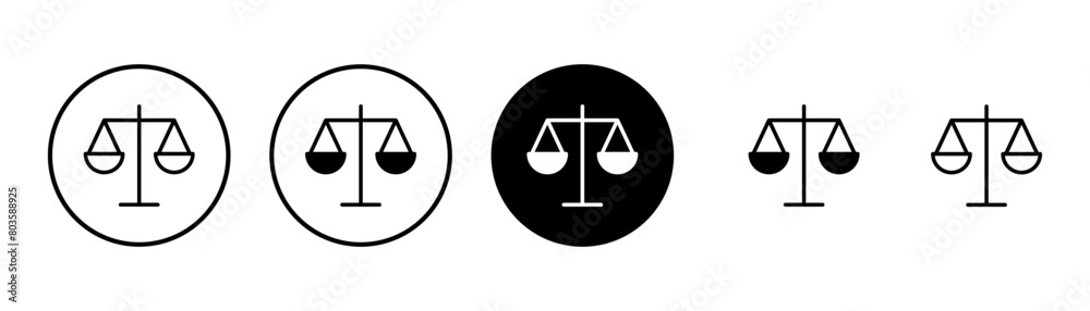 Scales icon vector isolated on white background . Law scale icon. Justice sign Scales icon vector isolated on white background . Law scale icon. Justice sign