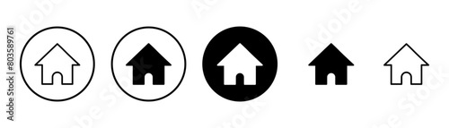 Home icon vector isolated on white background. House vector icon. Address