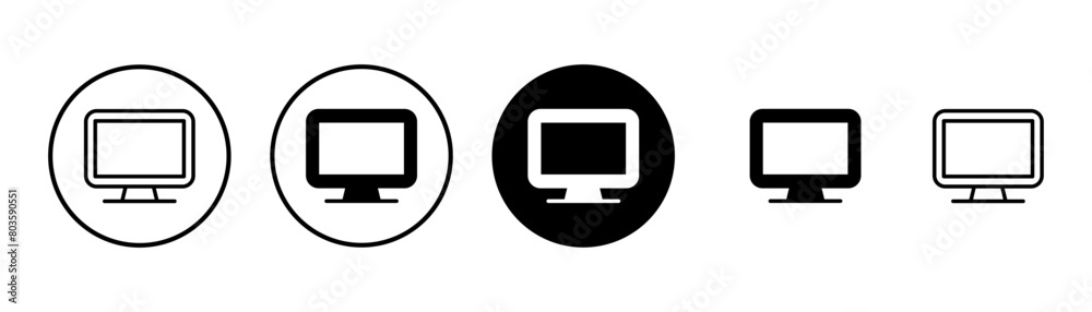 Computer icon vector isolated on white background. PC Icon vector. Computer monitor icon. Flat PC symbol Computer icon vector isolated on white background. PC Icon vector. Computer monitor icon. Flat PC symbol