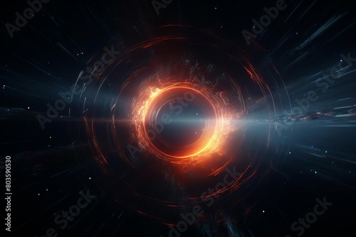 black hole,bright circle light,scifi concept,closeup photo