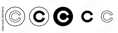 Copyright icon vector isolated on white background. copyright symbols photo