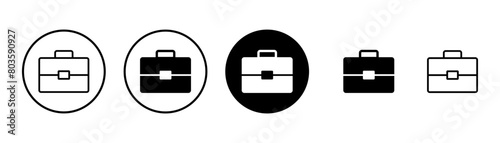 Briefcase icon vector isolated on white background. Briefcase vector icon
