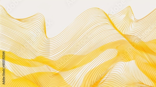 Drawing of minimal yellow line background. Illustration