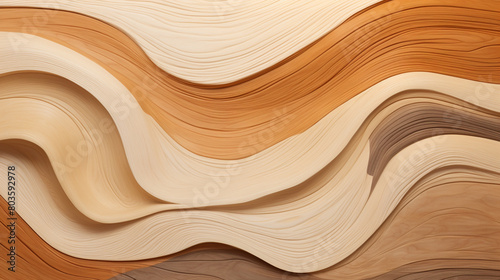 imagine An abstract composition of an empty wooden surface in a smooth maple shade.