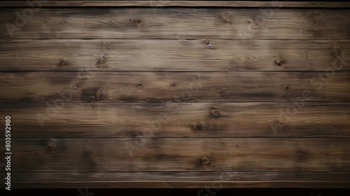 imagine An aerial shot of an empty wooden tabletop in a smooth ash shade.