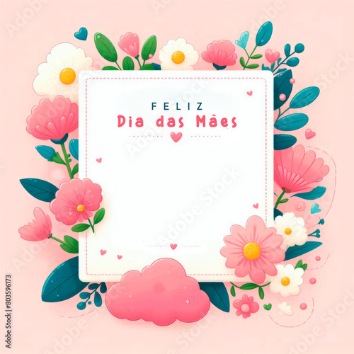 Dia das Mães Cartão floral - Feliz Dia das Mães photo