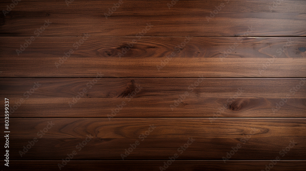 Obraz premium imagine A top-down view of an empty wooden panel in a dark teak color.