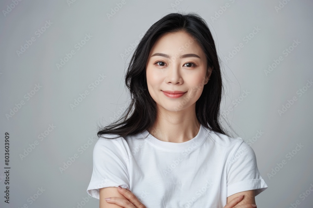 Close-up portrait of a confident korean girl, professional shoot Close-up portrait of a confident korean girl, professional shoot