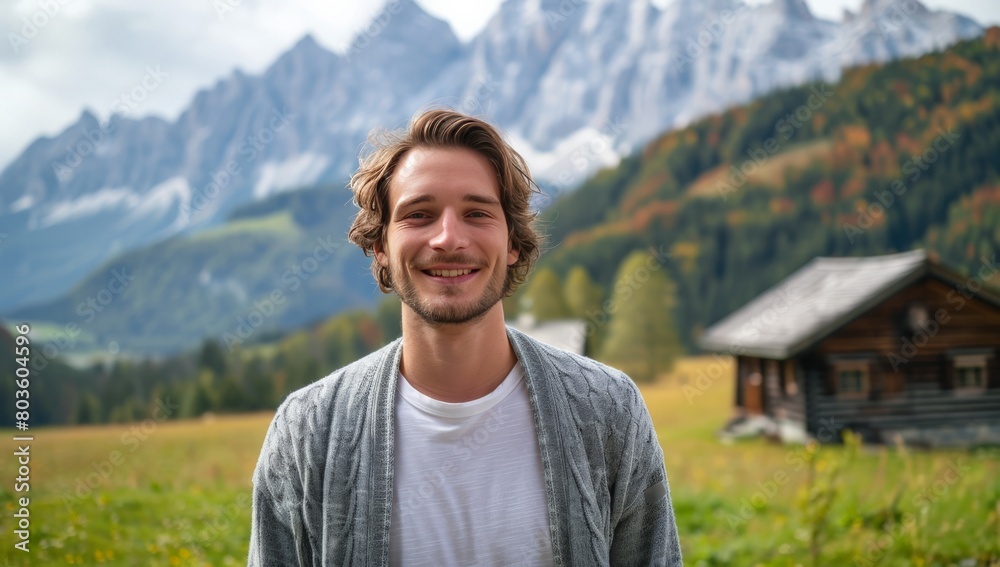 Portrait of a young happy man