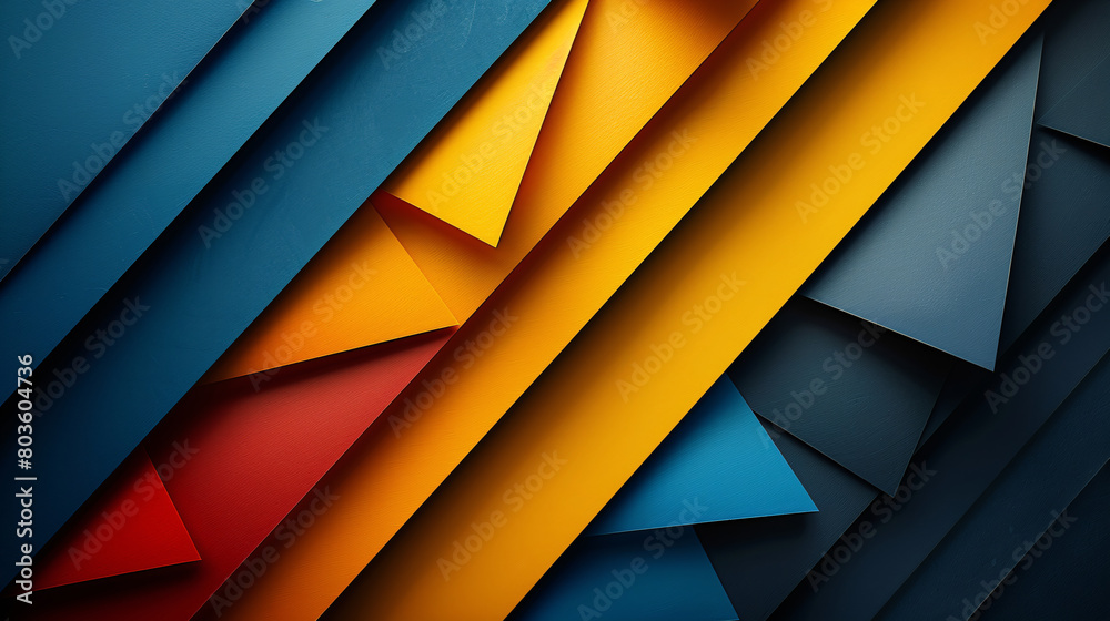 Modern Abstract Design with Vibrant Layered Angular Shapes in a Spectrum of Colors Modern Abstract Design with Vibrant Layered Angular Shapes in a Spectrum of Colors