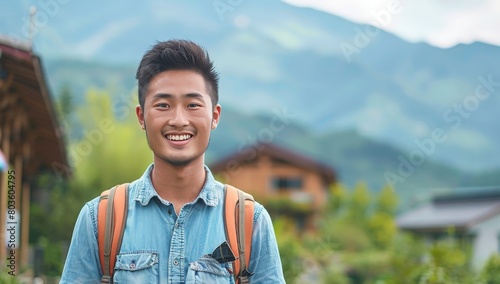 Portrait of a young Asian man