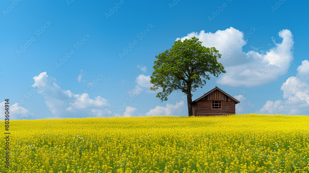landscape with field and sky