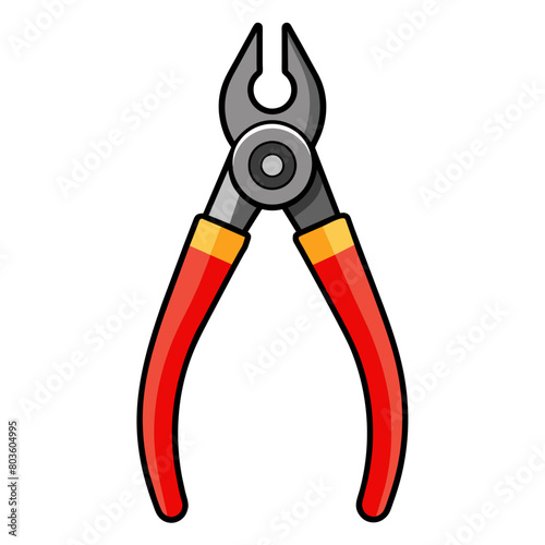 colorful flat illustration of plier