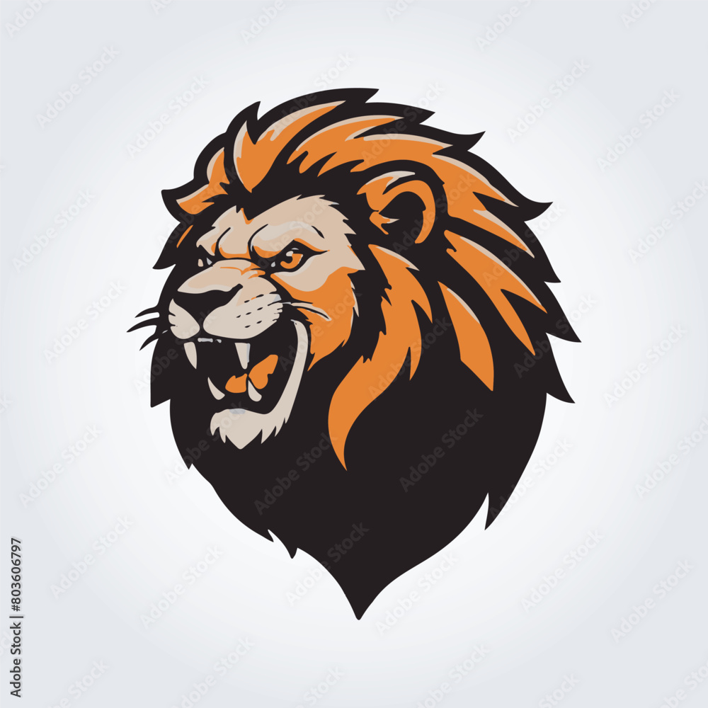 lion head mascot logo lion head mascot logo