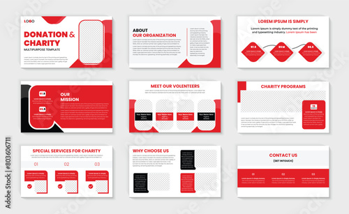 Charity Powerpoint presentation template with PPT slide design