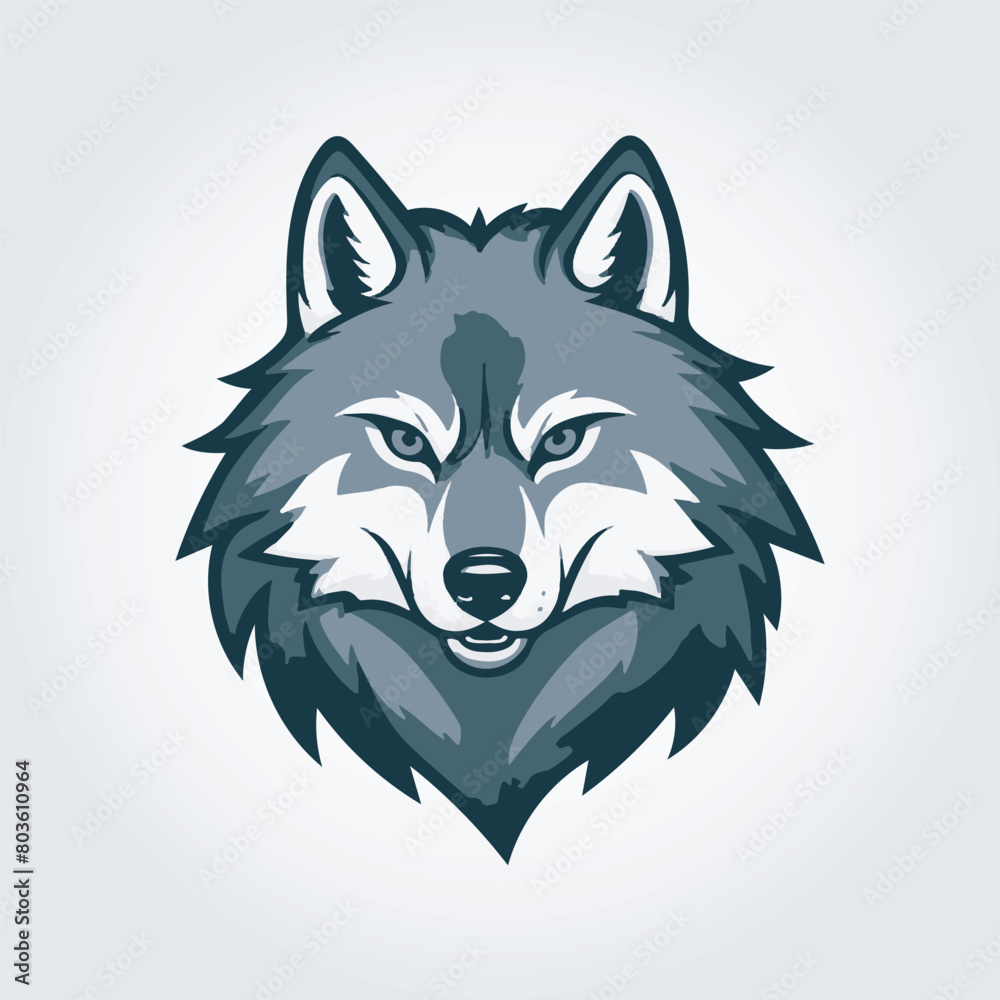Naklejka premium wolf head mascot logo