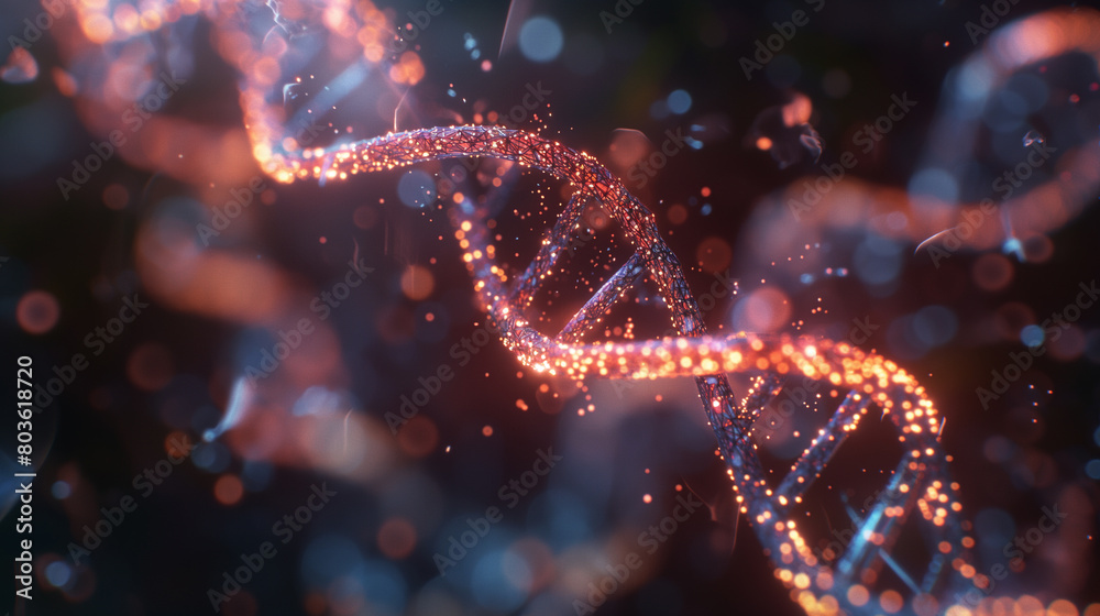 double helix DNA genetic code virtual hologram, modern genetics medical science, banner background double helix DNA genetic code virtual hologram, modern genetics medical science, banner background