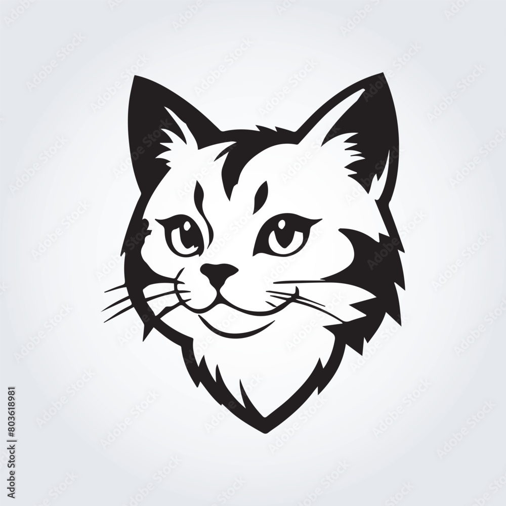 Fototapeta premium cute cat logo