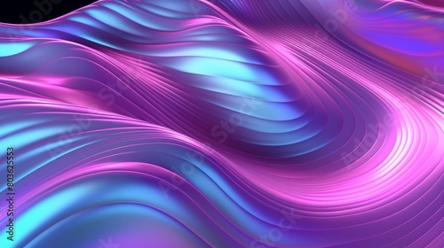 Wallpaper showcasing an abstract surface with ripples in a holographic spectrum  futuristic and mesmerizing  background