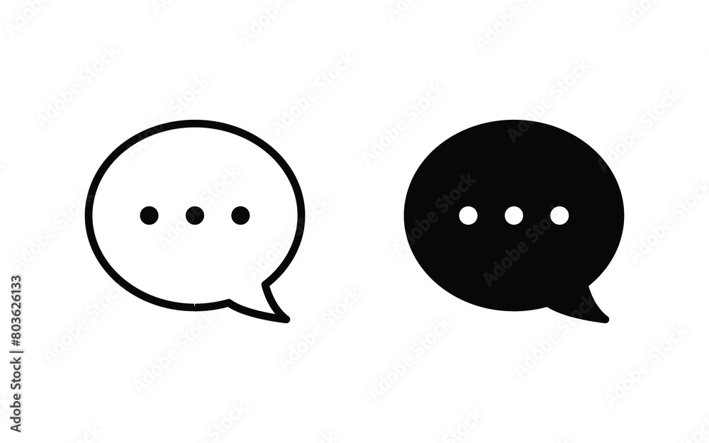 Chat icon, bubble speech icon for web, ui, and mobile apps Chat icon, bubble speech icon for web, ui, and mobile apps